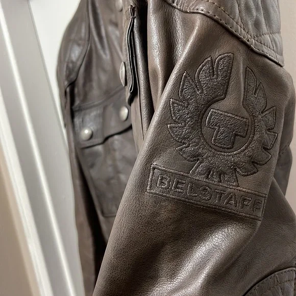 !SOLD! Belstaff Calf Leather Motorcycle Jacket with Removable Protective Armor - Picture 8 of 16